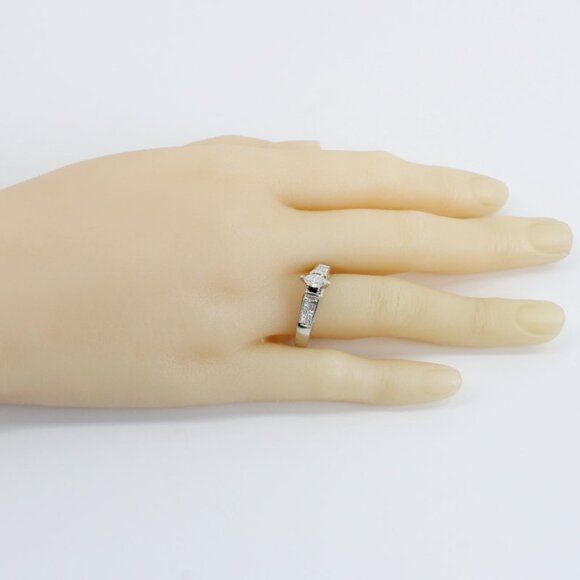 14k White Gold Marquise and Princess Diamond Anniversary/ Engagement Ring - Picture 7 of 7